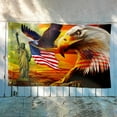 thumbnail image 2 of FLAGWIX American Patriotic Eagle Flag - 3x5 Outdoor Decor Flag with Grommets - Heavy Duty Double Sided Canvas Fabric Flag - July 4 American Sunset Art Decoration for Wall, Porch, Yard, 2 of 5