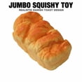 thumbnail image 2 of Jumbo Squishy Toy with Slow Rising Foam, Single Unit, Golden Brown Baked Finish, for Relaxation, Simulated Danish Toast Toy, 2 of 3
