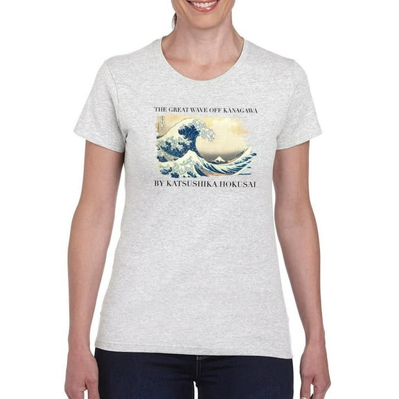Wave Off Kanagawa T-Shirt Women -Smartprints Designs, Female 5X-Large