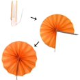 thumbnail image 5 of 20 Pcs Tissue Paper Pompoms, Paper Fans Fans and Honeycomb Balls Decorative Paper Kit for Birthday Wedding Baby Shower Parties Home Decorations - Orange, 5 of 7