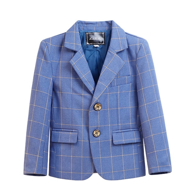 Blazer de Costume pour Garçons, Veste de Costume Légère Décontractée et Habillée pour Garçons, Blazer Rayé Ajusté à Simple Boutonnage