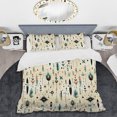 thumbnail image 2 of Designart "Tribal Synchrony" Blue Geometric Bedding Covert Set - Modern & Contemporary Bed Set With 2 Shams, 2 of 5