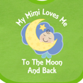 thumbnail image 4 of Inktastic My Mimi Loves Me to the Moon and Back Boys or Girls Baby Bib, 4 of 4