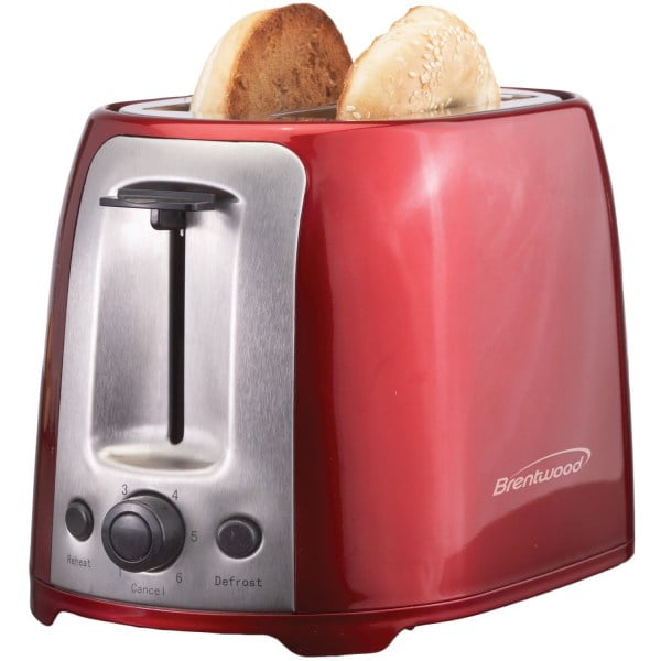 Brentwood Appliances Cool Touch 2-Slice Extra Wide Slot Toaster - Red