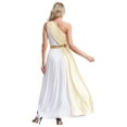 thumbnail image 2 of iiniim Womens Halloween Grecian Goddness Dress One Shoulder Ancient Greek Queen Toga Robe Champagne XL, 2 of 7