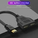 thumbnail image 2 of HDMI Splitter 1080P Dual Port Y Splitter 1 In 2 Out Cable Male To Female Adapter For LCD TV Box PS3 HDMI-compatible Splitter, 2 of 4