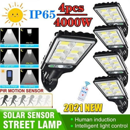 

4 pack Solar Outdoor Lights Super Bright Lamp with 3 Lighting Modes PIR Motion Sensor