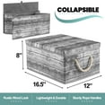 thumbnail image 7 of Sorbus Fabric Wooden Pattern Storage Box with Lid - Grey (2 Pack), 7 of 7