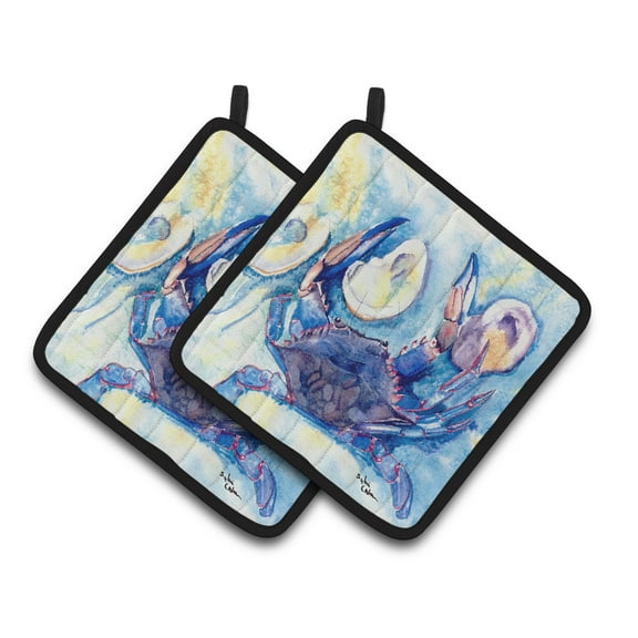 Caroline's Treasures Crab Pair of Pot Holders