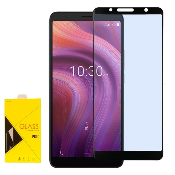 GSA Black Boarder Full Glue Tempered Glass for Alcatel 3V (2019) pack of 2