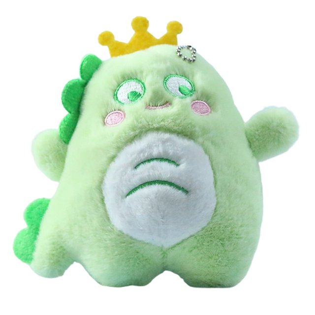 Dinosaur Plush Toy Keychain Soft Squeezable Birthday Gift PP Cotton Eco-friendly Vivid Expression Pendant