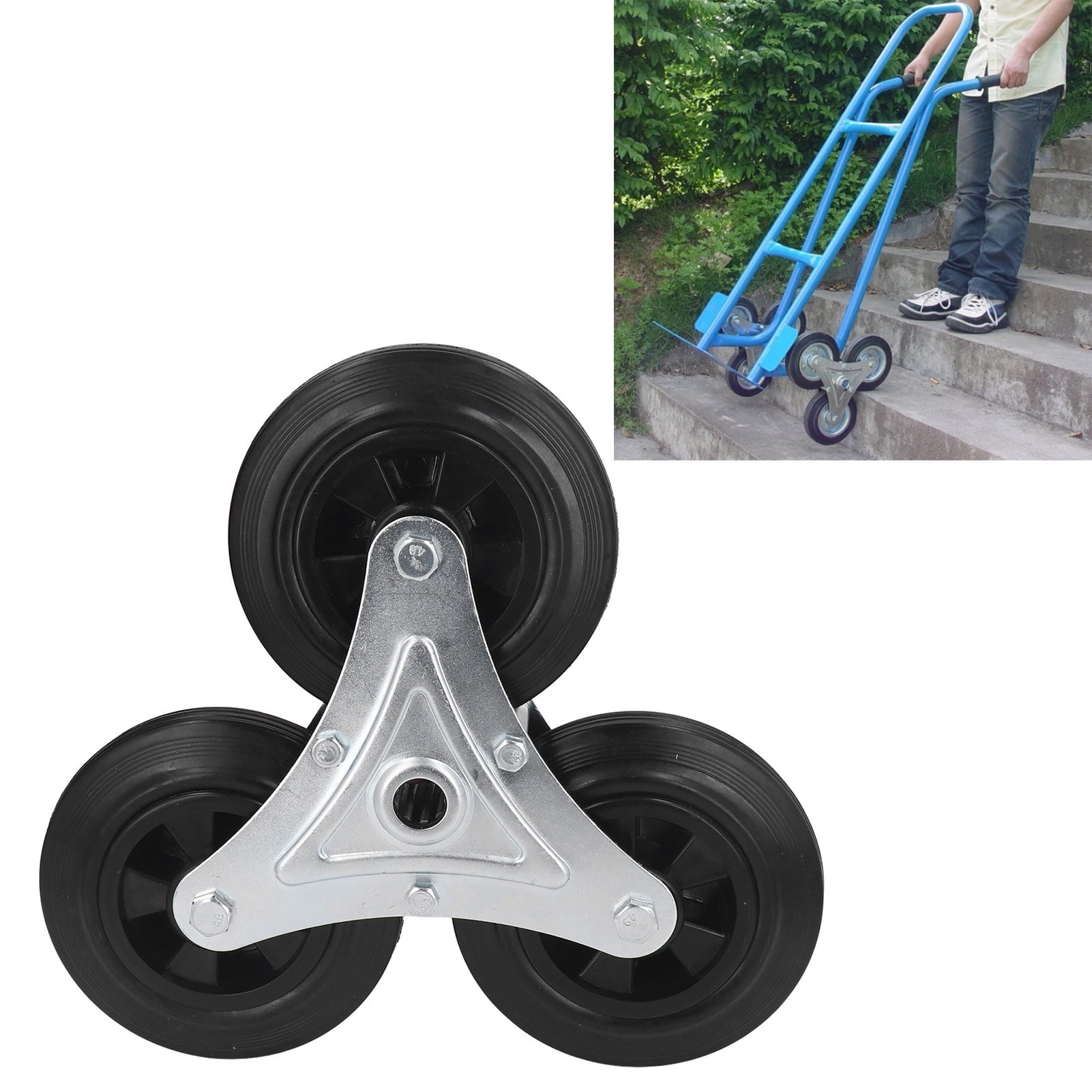 Stair Climbing Wheel, Robust Portable Wear  Triangular Cart Stair Climber Explosion Proof With Galvanized Iron Bracket For Trolley