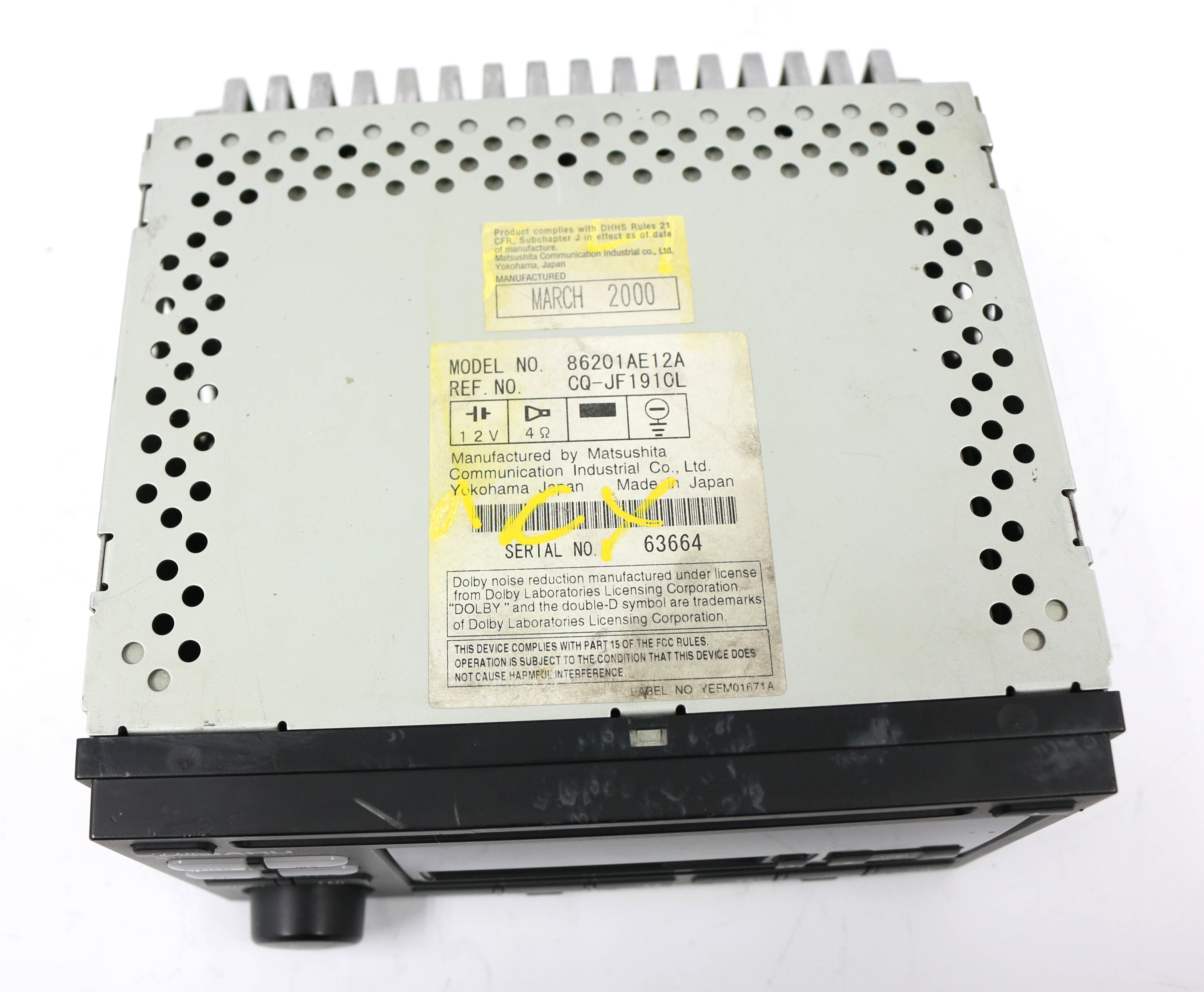 Restored Subaru Legacy 2000-2002 Radio AM FM CD Cassette Player 86201AE12A Face P121 (Refurbished)