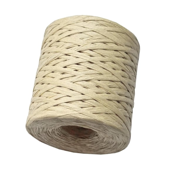 Raffia Ribbon Natural Twine Cord for Gift Wrapping Crafting Weaving Beige