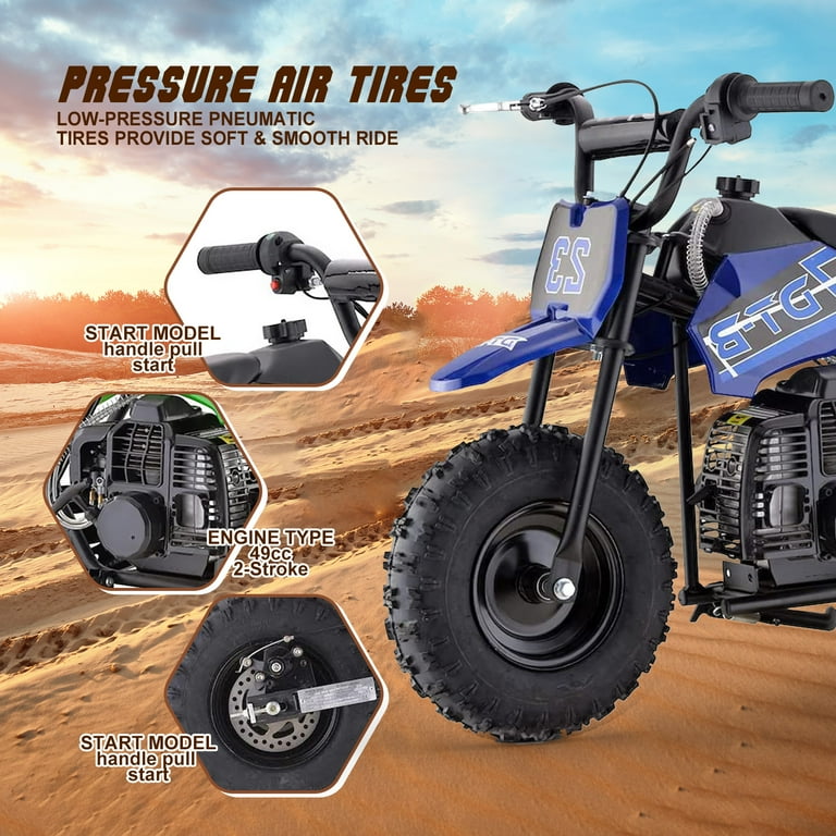 50CC Gasoline Powered Kids Mini Dirt Bike, DB2 Model 2 Stroke with