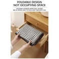thumbnail image 6 of Foldable Sturdy Under Bed Storage Box with Handles & Clear Window, Zipper Lid, Blankets Clothes Comforters Storage Bin Organizer for Bedroom and Closet, 24X 18 X 6 Inch, 6 of 8