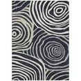 thumbnail image 2 of HomeRoots 585835 8 x 10 ft. Abstract Washable Indoor & Outdoor Rectangle Area Rug, Black, Charcoal & Gray, 2 of 5