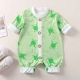thumbnail image 2 of larppty Unisex Footless Newborn Baby Sleepers Pajamas Romper Boys Girls Long Sleeve (Green), 2 of 4