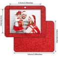 thumbnail image 2 of 36 Pieces Christmas Photo Ornament Frames Mini Felt Glitter Hanging Photo Frame Small Holiday Frames Christmas Tree Decoration for Present Christmas Tree Picture Frames (Red, Green), 2 of 7
