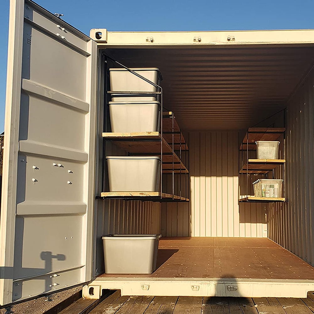 HECASA Cargo Shipping Container Shelving Brackets Instant Hook Hang Shelf Universal for Maximize Storage Cargo Space 4 Pack