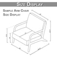 thumbnail image 2 of Skksst Jacquard Armchair Slipcover Wood Arm Single Sofa Zipper Cover Furniture Portector, 2 of 7