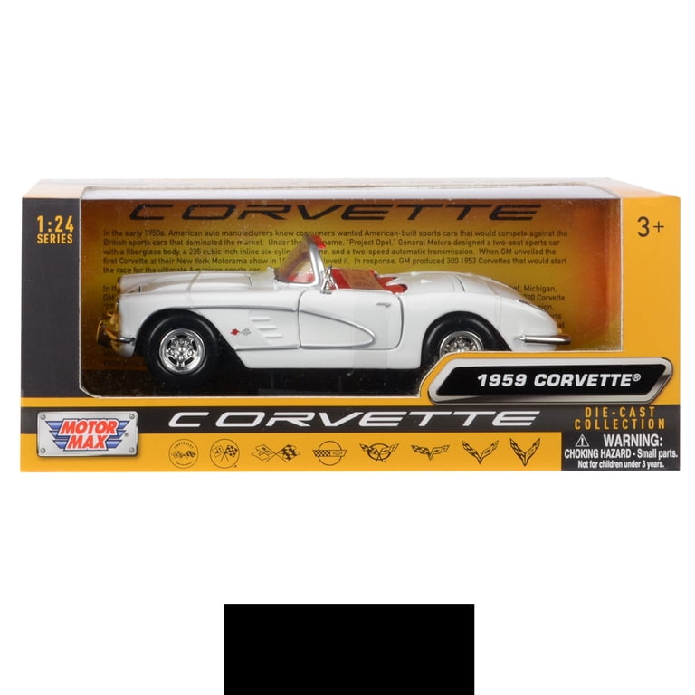 1:24 Die Cast Motormax 1959 Corvette Convertible 1st Generation