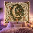 thumbnail image 2 of Crescent Moon Garden with Butterflies, Dreamy Cottagecore Art for Nature Lovers, Botanical Wall Art, Mother's Day Gift, Tapestry Wall Hanging for Bedroom and Living Room, 2 of 7