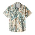 thumbnail image 5 of Hawaiian Shirt For Men, Men's Vintage Button Down Bowling Shirts Short Sleeve Summer Beach Shirt4XL, 5 of 5