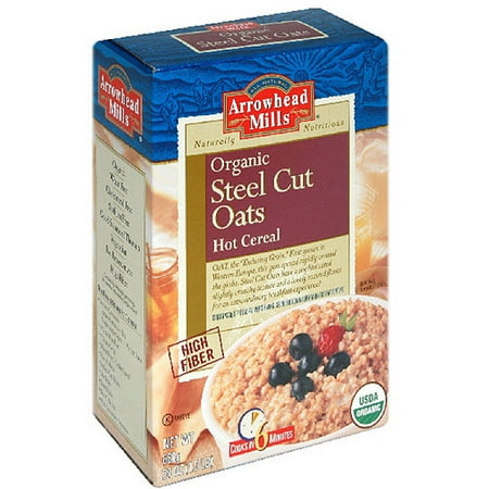 Arrowhead Mills Organic Steel Cut Oats Hot Cereal, 24 oz (Pack of 12)