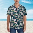thumbnail image 4 of Goofa Lilies Flowers Hawaiian Shirt for Men, Unisex Summer Beach Casual Short Sleeve Button Down Shirts,Aloha Tropical Floral print shirt-Small, 4 of 9