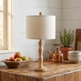 thumbnail image 6 of Oneach 20.5" Resin Table Lamps for Bedroom Lamps Set of 2 Retro Light Brown Farmhouse Bedside Nightstand Lamp, 6 of 9