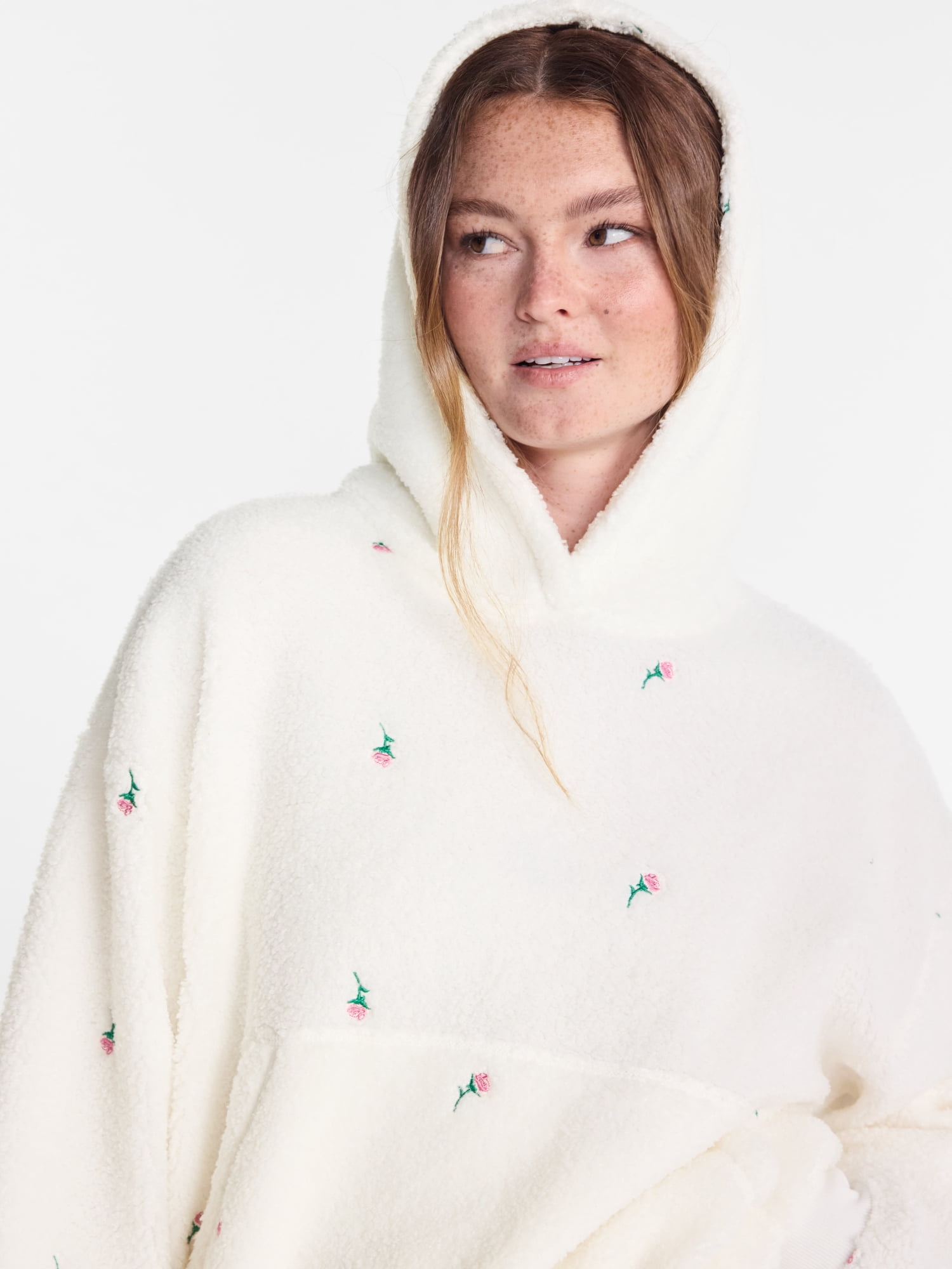No Boundaries Cozy Teddy Hoodie, Women’s XS-2X