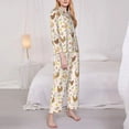 thumbnail image 3 of Balery Chicken Family Conjunto de Pijama con Estampado para Mujer, Conjunto de Dos Piezas con Manga Larga, Ropa de Dormir Suave con Bolsillos, Pijamas Cómodos-Medium, 3 of 7