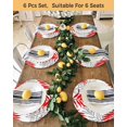 thumbnail image 4 of 15 Inch Round Placemats Set of 4, Red Leaves Non Slip Heat Insulation PP Table Mats, Abstract Modern Geometric Lines Simple Art Washable Place Mats for Kitchen Dining Party Table Decor, 4 of 7