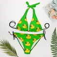 thumbnail image 7 of 2025 Suit Bathing Printed Up Push Piece 2 Set Bikinis Classic Women Swimwear Animal Cute Swimsuit Bikini Ducks Rubber, 7 of 7