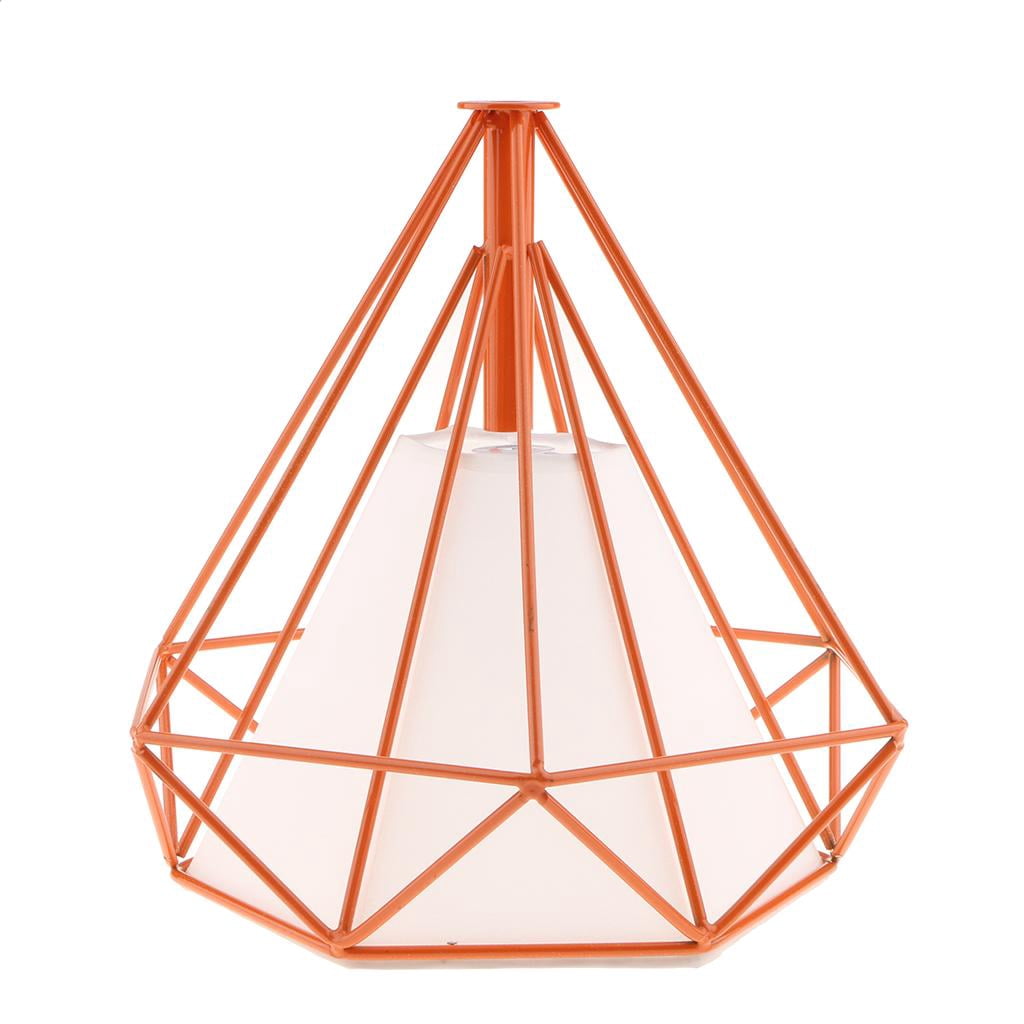 EHJRE Fabric Lampshade Chandelier -jourss Cage Luminaire Luminaire , Type 1 - Orange, as Described