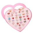 thumbnail image 2 of 36Pcs Adjustable Cartoon Rings Princess Jewelry Finger Rings with Heart Shape Box for Little Girls Kids Child Toddler Random Shape and Color, 2 of 8