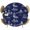 Blue, variant on Nautical Ship Round Tablecloth 36-44 Inch Round Fitted Table Cloth with Elastic Edge, Blue Vintage Coastal Ocean Lighthouse Map Waterproof Table Cover Protector for Outdoor Picnic Party Dining