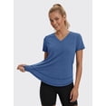 thumbnail image 4 of Rosvigor Womens Workout Tops V Neck Athletic T Shirts Comfy Exercise Shirts Loose Women Activewear for Gym Running Yoga, 4 of 7