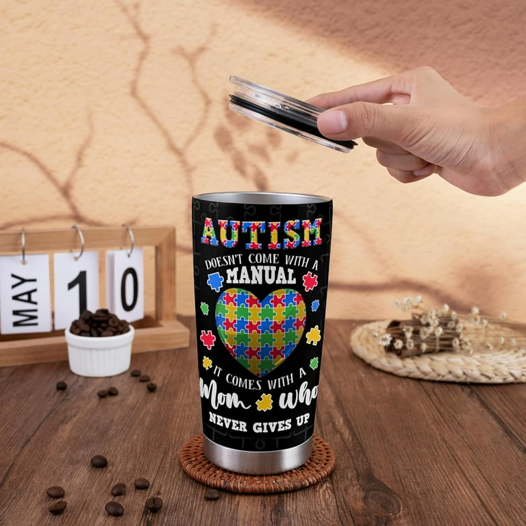 Autism Mom Gifts, Mom Tumblers for Women, Double Wall Vacuum