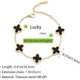 thumbnail image 2 of Pulsera de la suerte Liling trébol bañada en oro 18 quilates mujer eslabones, 2 of 4