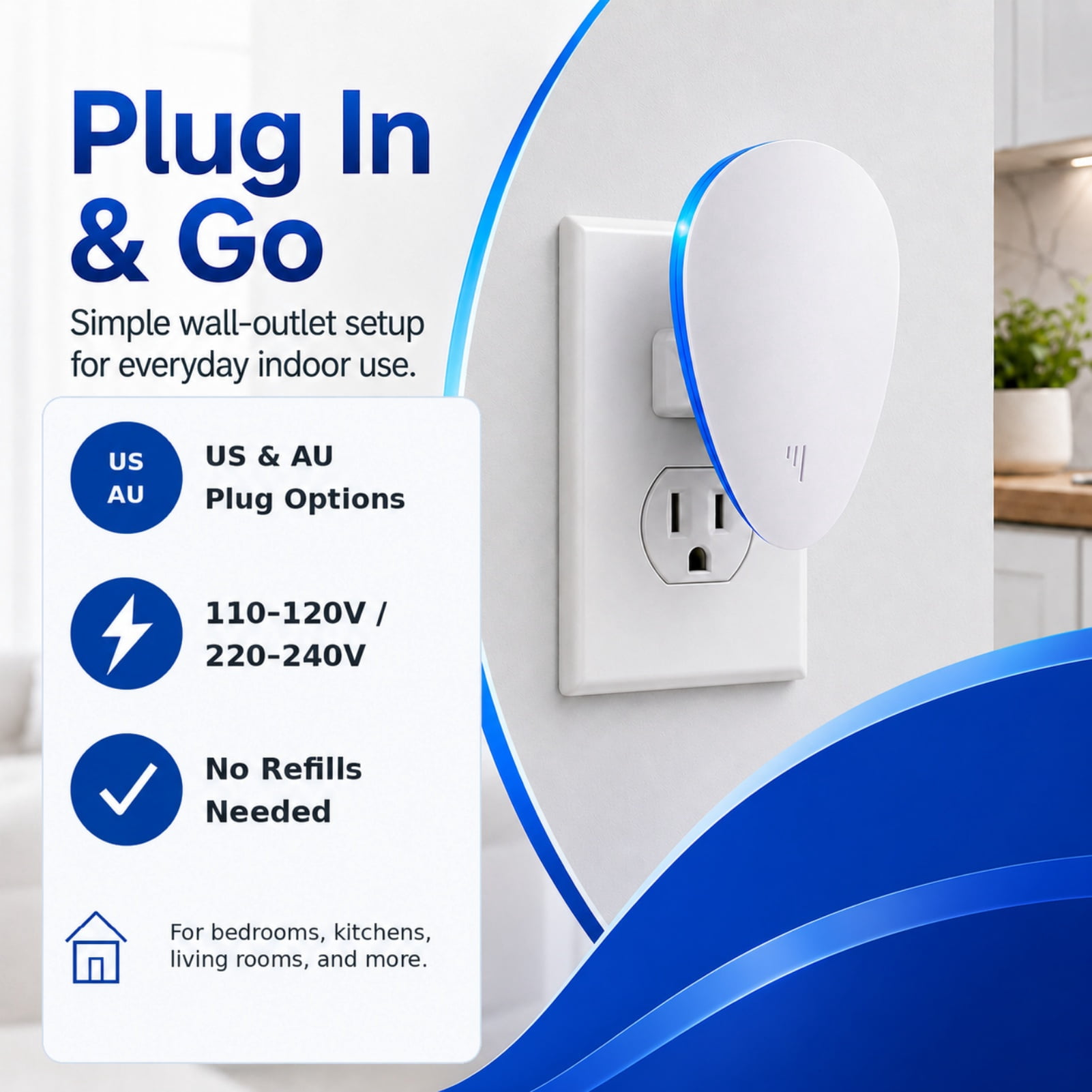 Petzly Pest Control Bed Bugs, Petzly Pest Control Plug In, Fluidic Multi-frequency Acoustic Rotation Technology with Single-Room Coverage, Pet-Frequency Isolation, Ideal for Indoor
