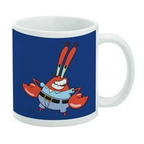 SpongeBob Mr. Krabs Pose Ceramic Coffee Mug, Novelty Gift Mugs for Coffee, Tea and Hot Drinks, 11oz, White