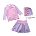thumbnail image 3 of Baby/Toddler Girls Mermaid Swimsuit Rashguard Set Long Sleeve UPF 50+ ,CM25-1 Size 3T, 3 of 5
