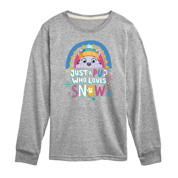 Paw Patrol - Just A Pup Who Loves Snow - Toddler And Youth Long Sleeve Graphic T-Shirt