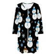 thumbnail image 6 of Christmas Loungewear for Women Long Sleeve Pajamas Robe Mid-Length Nightgown Xmas Robes Multicolor-14 L, 6 of 9