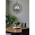 thumbnail image 6 of Kira Home Orbits 21" Farmhouse Orb/Globe Pendant Chandelier, Pivoting Interlocking Rings, Adjustable Height, Hand, 6 of 7