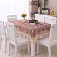 thumbnail image 1 of Grande Nappe Ronde Tricolore Nouvelle Nappe Chinoise Multicolore Optionnelle en Dentelle pour Table à Manger Nappe de Table Basse Nappe de Coiffeuse, 1 of 4
