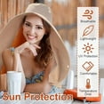 thumbnail image 2 of Sun Hats for Women,Beach Hiking Gardening Fishing Hat with Ponytail Hole Neck Flap Wide Brim Outdoor Sun Protection, Womens Visor, Floppy Sun Hats for Women,Head Umbrella Hat,Wide Brim Sun Hat, 2 of 6