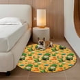 thumbnail image 3 of Saint Patrick's Day Round Area Rugs Collection 5', Orange Gnomes Hat Boot Rainbow Clovers Non Slip Indoor Circular Throw Runner Rug Floor Mat Carpet for Living Room Dining Table Bedroom Nursery, 3 of 9